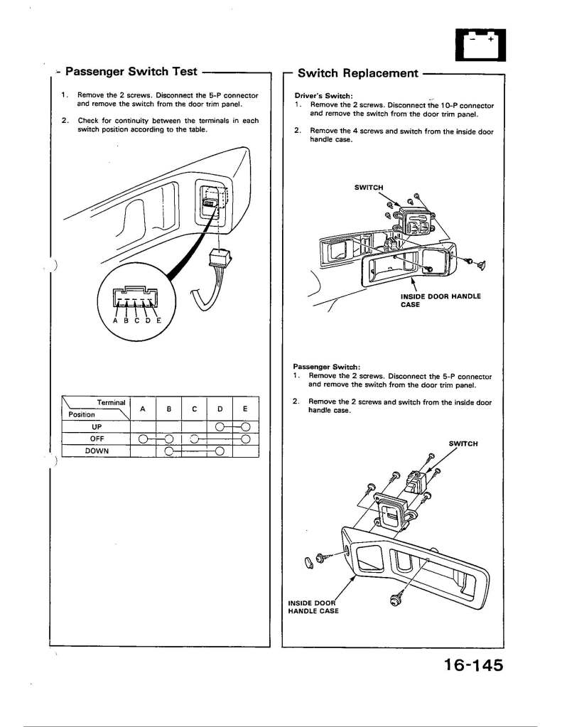 Power window diagram honda civic #3